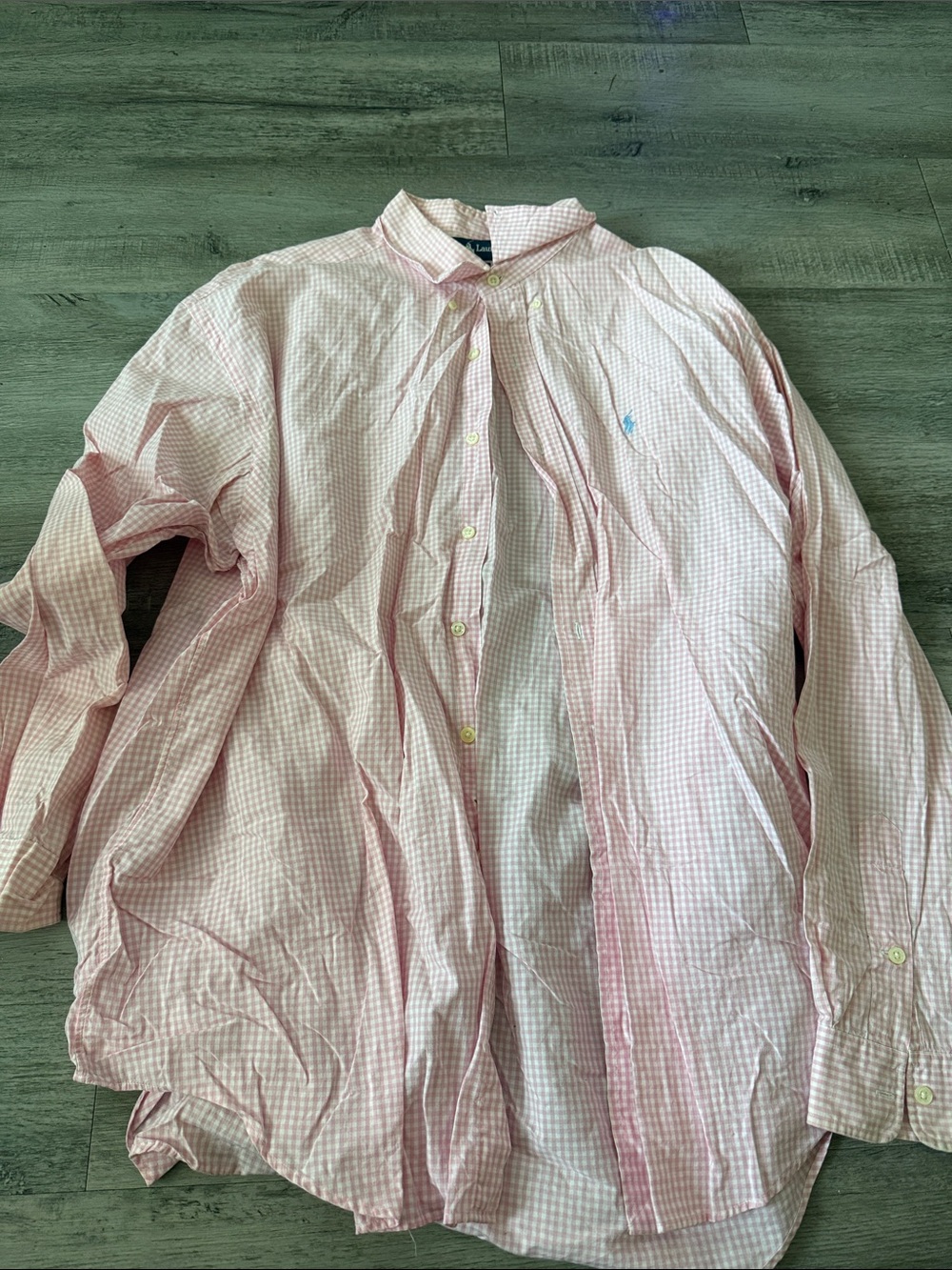 Polo by Ralph Lauren Light Pink Gingham Dress Shirt
